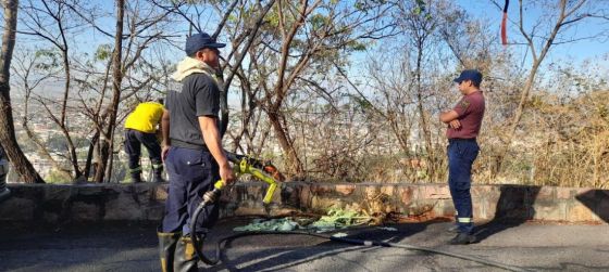 Nuevos focos ígneos en el cerro San Bernardo