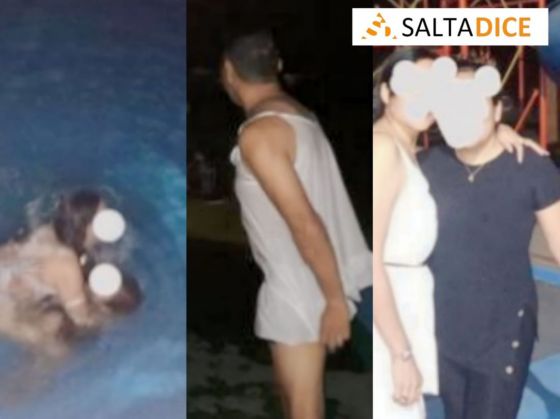 Les hacía calor: bici policías armaron una ''pool party'' en el Balneario Municipal