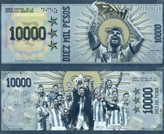 El gobierno analiza lanzar un billete de 10 mil con la cara de Messi