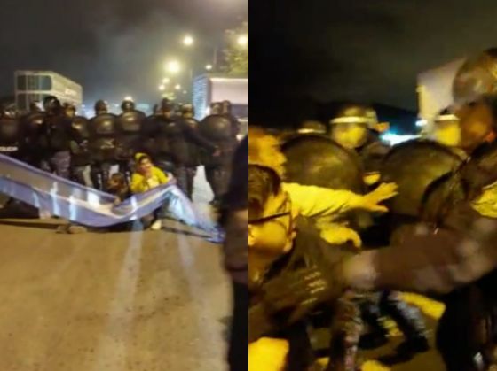 Docentes cortaban el ex peaje por reclamo salarial y fueron reprimidos brutalmente por la policía de Gustavo Sáenz
