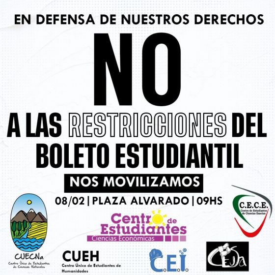 Hoy los estudiante Universitarios la UNSA se movilizan contra las restricciones al pase libre estudiantil