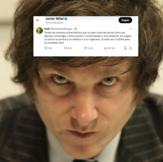 Javier Milei y el odio a la educación publica