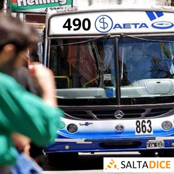 Desde hoy el boleto de colectivo en Salta costará $490