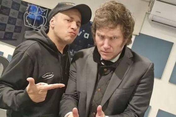 El Dipy junto a Javier Milei