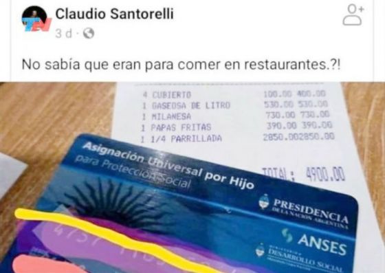 Se burló porque le pagaron con una tarjeta de AUH, pero salvó su negocio gracias a los subsidios del estado