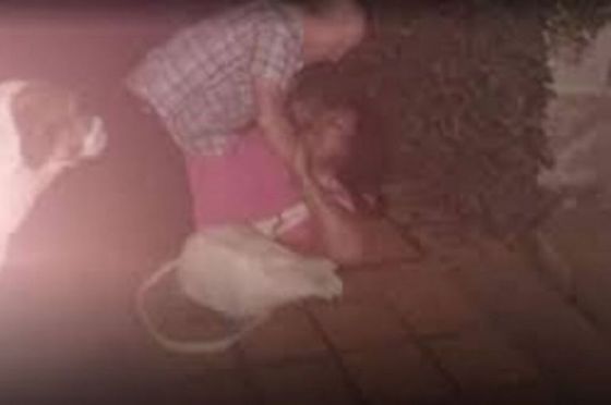 La foto del momento en que Johnston ataca a Valdez, tomada por la hija de ambos