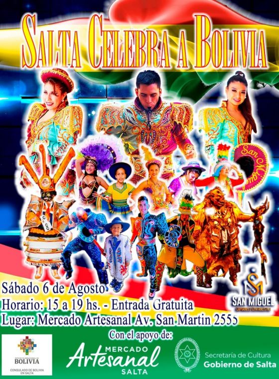 En el día de su independencia Salta celebra a Bolivia en el Mercado Artesanal